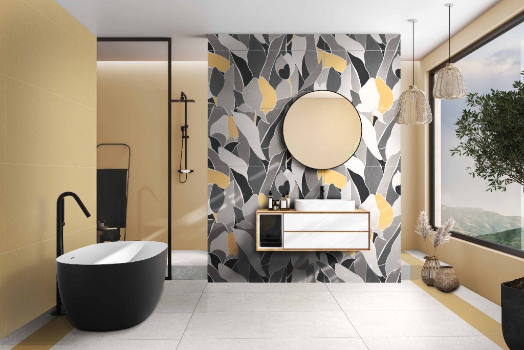 Modern bathroom tile design