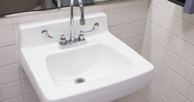 Modern public washrooms using commercial ADA bathroom sink concepts
