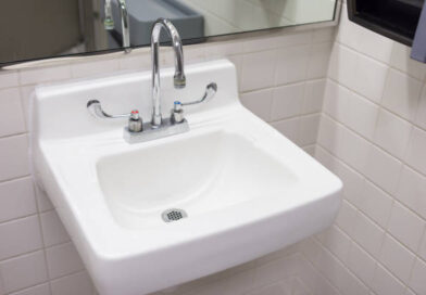 Modern public washrooms using commercial ADA bathroom sink concepts